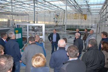 Mitglieder der Fachgruppe Jungpflanzen im Gartenbaubetrieb Aldenhoff, Schermbeck.