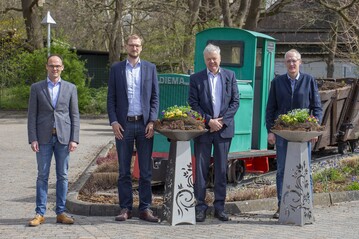  (v.l.n.r) Der neue Floragard-Aufsichtsrat: Olaf Meiners, Christian Strenge, Aufsichtsratsvorsitzender Ewald Drebing und Thomas gr. Holthaus 