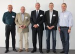 Der neue BGI-Vorstand (v.l.n.r.): Norbert Engler, Michael Oberschelp, Jan Roelofs (Präsident), Peter Weber (Schatzmeister), Lutz Danners.