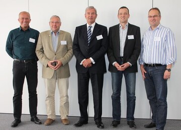 Der neue BGI-Vorstand (v.l.n.r.): Norbert Engler, Michael Oberschelp, Jan Roelofs (Prsident), Peter Weber (Schatzmeister), Lutz Danners.