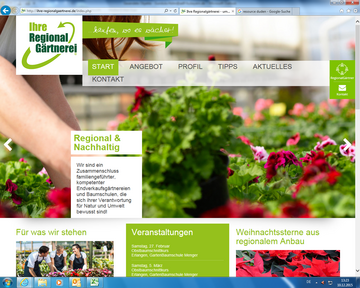 Startseite der neuen Homepage der Interessengemeinschaft Ihre RegionalGrtnerei