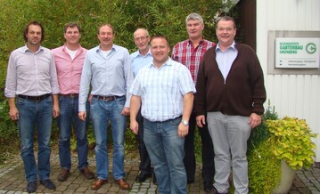 Der Vorstand des Fachverbandes Raumbegrnung und Hydrokultur in Grnberg (von links): Christian Engelke, Markus Gregg, Alexander Hildebrand, Wilhelm Hfer, Franz Hutzel, Roger Pfeiffer, Heinz Schaberger.