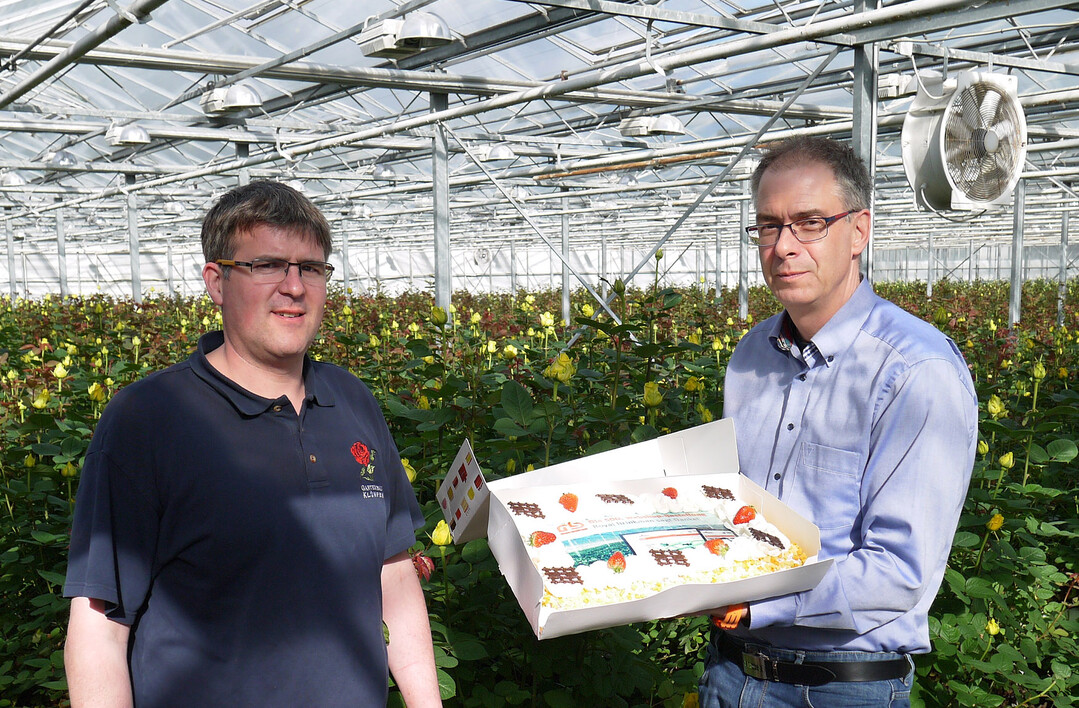 V.l.n.r.: Wolfgang Klmpen, Betriebsleiter bei Rosen Klmpen und Ulrich Baumann, Vertriebsleiter Deutschland, Royal Brinkman