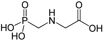 Strukturformel von Glyphosat