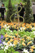 In der Internationalen Blumenhalle sind blühende Notenschlüssel ebenso zu bewundern wie Musikinstrumente als florale Kunstwerke.