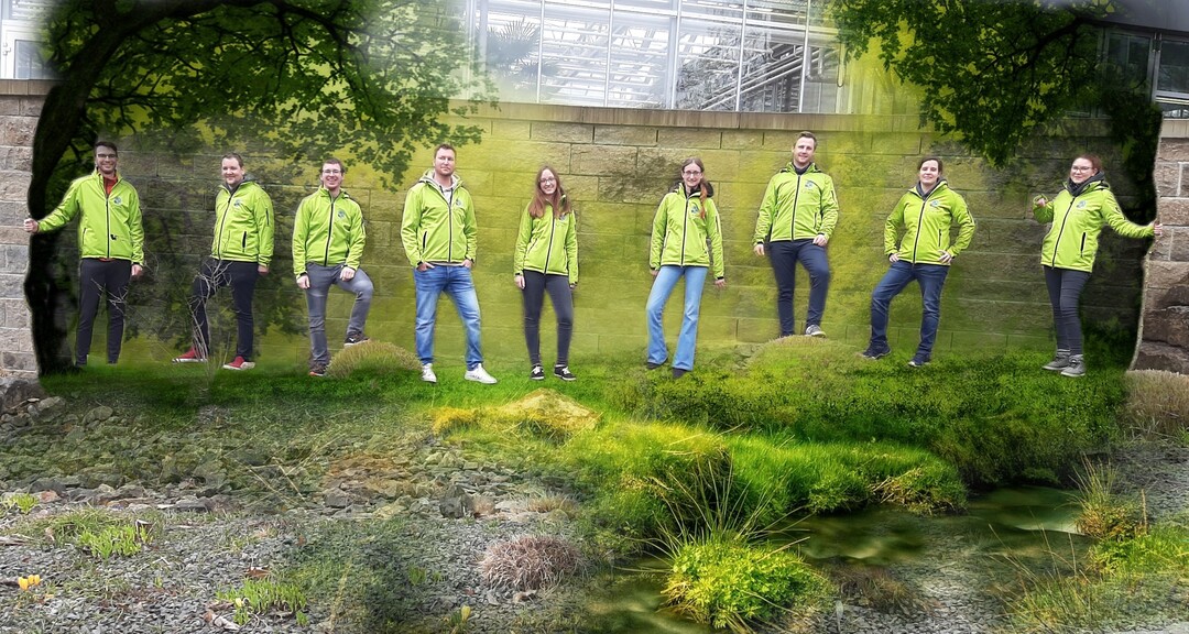 Gruppenbild der Veitshöchheimer Studierenden aus dem "Think Green"-Team.