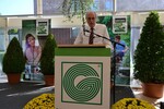 In seinem Grußwort betont Staatsrat Dr. Bernd Egert die Wichtigkeit des Gartenbaus für die Freie und Hansestadt Hamburg