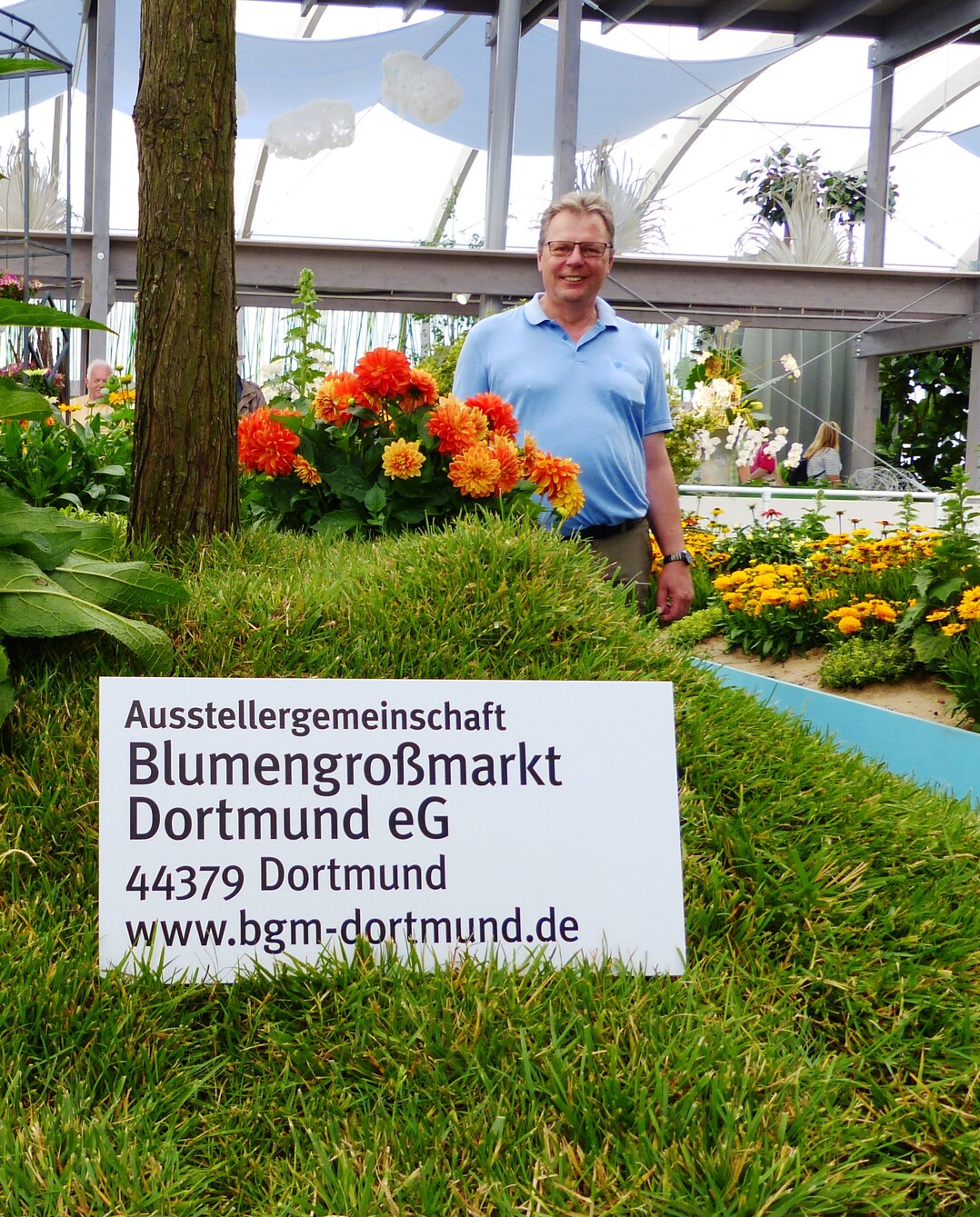 Herbert Kettermann von der Ausstellergemeinschaft Blumengromarkt Dortmund eG. 