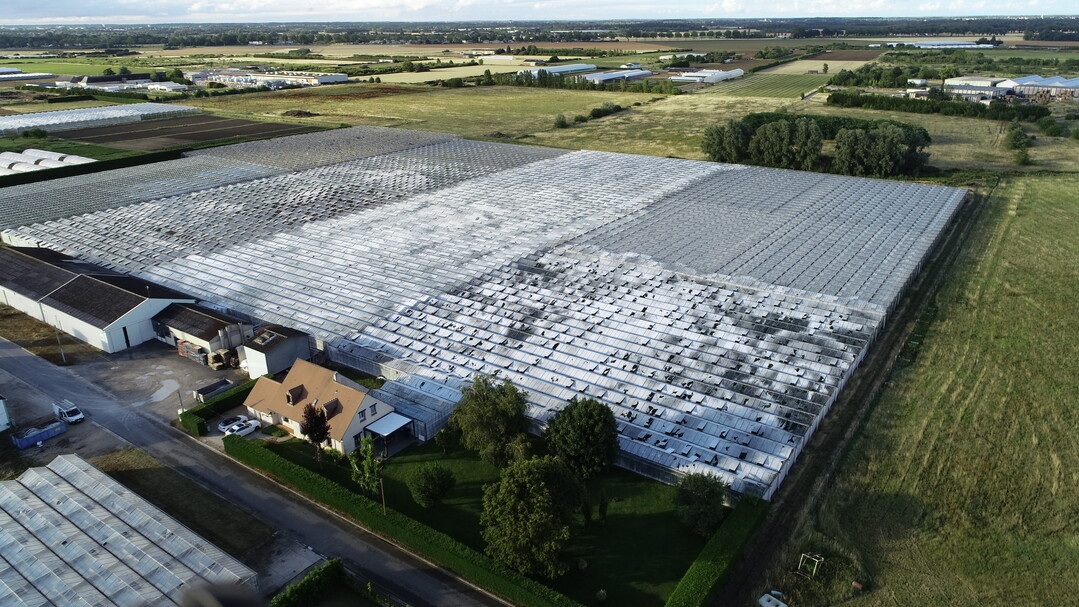 Hagel in Frankreich bei Orléans.
