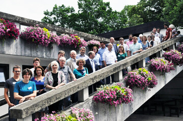 Gruppenbild mit einigen Teilnehmerinnen und Teilnehmern des 6. Weihenstephaner Hochschulforums Gartenbau.