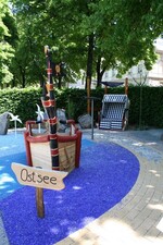 Der Fernweh-Garten, entworfen vom Landschaftsarchitekturbüro Gründig in Halle, ausgeführt von der alpina ag, Niederlassung Halle