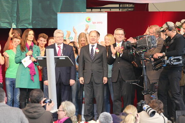 Bundesprsident Joachim Gauck erffnete die igs 2013 gemeinsam mit vielen Vertretern aus Politik, Verbnden, Berufsstand und weiteren Organisationen.