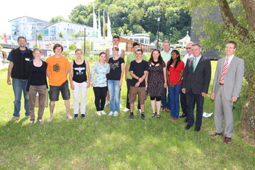Die Sieger des Berufswettbewerbs 2013 in Baden-Wrttemberg am 15. Juni auf der Gartenschau in Sigmaringen.