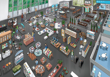 Der neue IPM Concept Store in Halle 5 schafft mit seinem offenen und modernen Prsentationskonzept ein besonderes Einkaufsambiente.