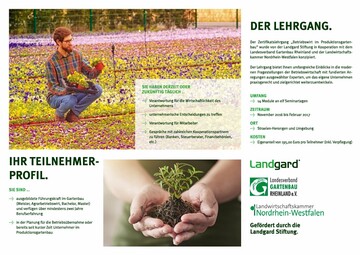 Landgard Stiftung startet Lehrgang fr angehende Betriebsinhaber