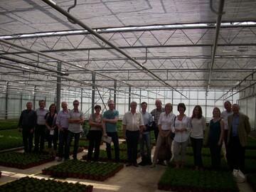 Besuch beim Beauftragten fr internationale Fragen und Vorstandsmitglied des Bundesverbandes Zierpflanzen, Karl Heinz Compes, und Besichtigung seiner Firma Gartenbau Macohof in Kaarst.
