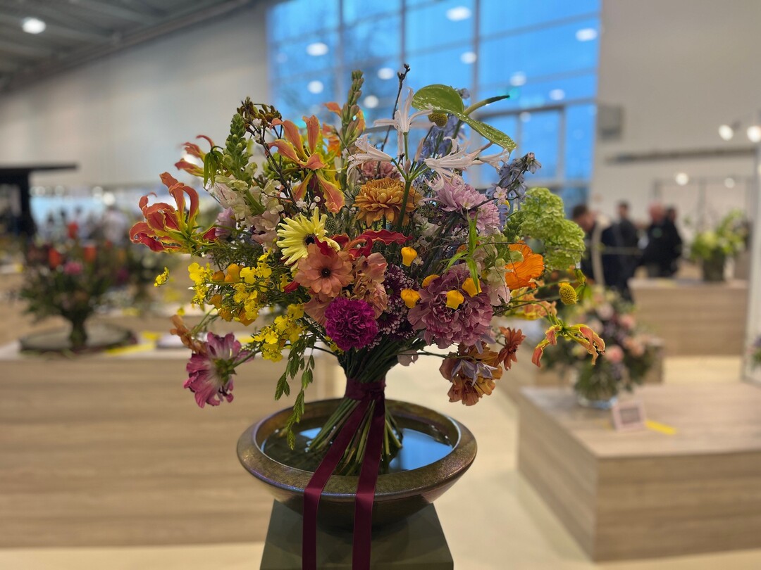 First place in the bouquet category went to Dominik Zelles, an apprentice from the Elly-Heuss-Knapp-Schule in Dsseldorf.