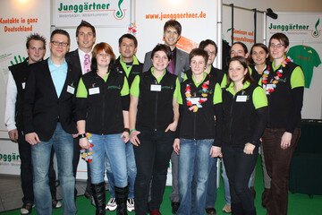 Das Messe-Team der Junggrtner auf der IPM 2012.