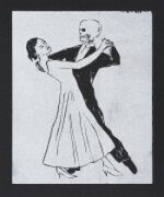 Der Totentanz ist ein Holzschnitt, der vom Künstler in limitierte Auflage zur Ausstellung geschaffen wurde.