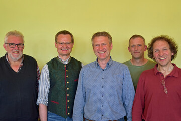 (v.l.n.r.): Peter Warlich, Hubert Heigl, Eberhard Rder, Hans Bartelme, Everhard Hseman.