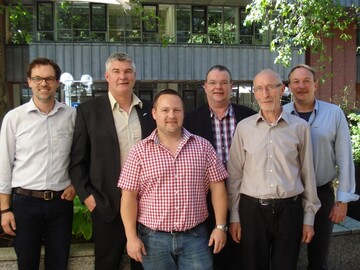 Der Vorstand des Fachverbandes. v.l.n.r.: Christian Engelke, Roger Pfeiffer, Frank Hutzel, Heinz Schaberger, Wilhelm Hfer, Alexander Hildebrand.