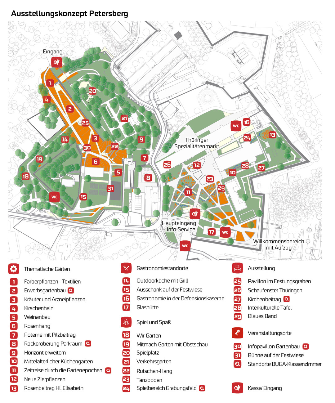   Buga Erfurt: Gelndeplan Petersberg  