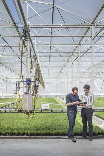Das System
Plant Eye der Firma Phenospex ermglicht eine intelligente
Kulturfhrung im Gewchshaus und wird jetzt
durch Software-Komponenten der Hochschule Osnabrck
ergnzt.