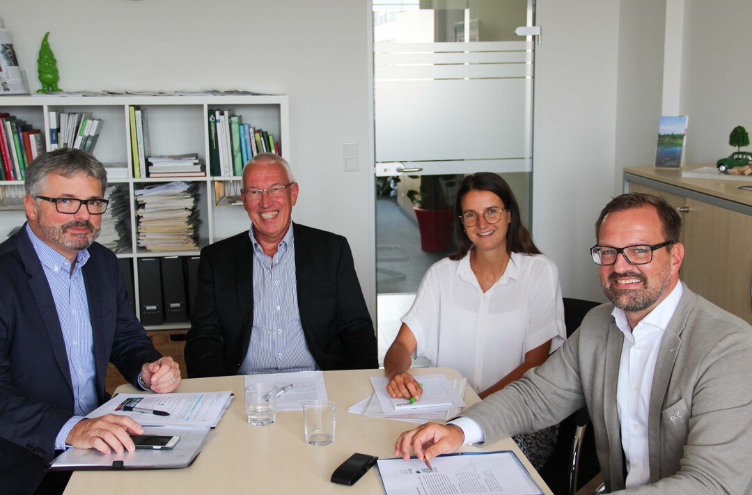 Die Gesprächspartner (v.l.n.r.): Dr. Peter Wüst (BHB), Peter Botz (VDG), Anna Hackstein (IVG) und Bertram Fleischer (ZVG)