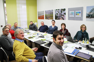 v.l. Dr. Gkhan Akyazi (RAM), Prof. Dr. Uwe Schmidt (HUB), Dominik Bretz (RAM), Dr. Dennis Dannehl (nicht zu sehen aber HUB), Thomas Hain (RAM), Jrg Hofmann (RAM), Patrick Echter (RAM), Friedrich Neber (Neber‐Gemse), Simon Goisser (HSWT), Sabine Wittmann (HSWT), Johanna Suhl (HUB).
