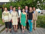 Prüfungsbeste Oberpfalz (v. l.): Oberstudienrätin Marion Ramgraber, Bezirksvorsitzender des VGL Bayern Siegfried Kahl, Michaela Forster (Baumschule Punzmann, Windischeschenbach), Bezirksvorsitzender des BGV Bernd Fischer, Julia Donhauser (Baumschule Bösl & Co.KG, Schwandorf), Landwirtschaftsdirektor Josef Hofbauer, Simone Wegmann (GaLaBau & Baumschule Fa. Premm, Roding), Prüfungsausschussvorsitzender Georg Krämer, Freisprechungsfeier Regensburg