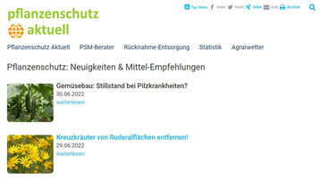 Der Informationsdienstleister Proplanta fhrt unter www.pflanzenschutz-aktuell.de ein neues Fachportal speziell fr den Pflanzenschutz ein.
