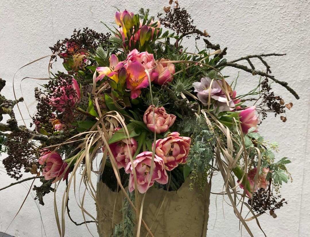 First place in the IPM Trade Fair Cup in the "Bouquet" category went to Lilli Kramer, a trainee at Kramer Garten & Ambiente in Buchholz.
