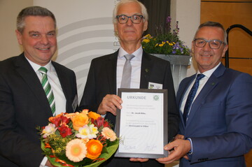 v.l.n.r.: Gerhard Hugenschmidt, Prsident GVBWH, Dr. Jacob Bibo, Jrgen Mertz 