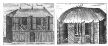 Gewchshaus mit Glasfenstern nach Hesse 1696 und 1714, aus Hermann Hesse, Neue Gartenlust