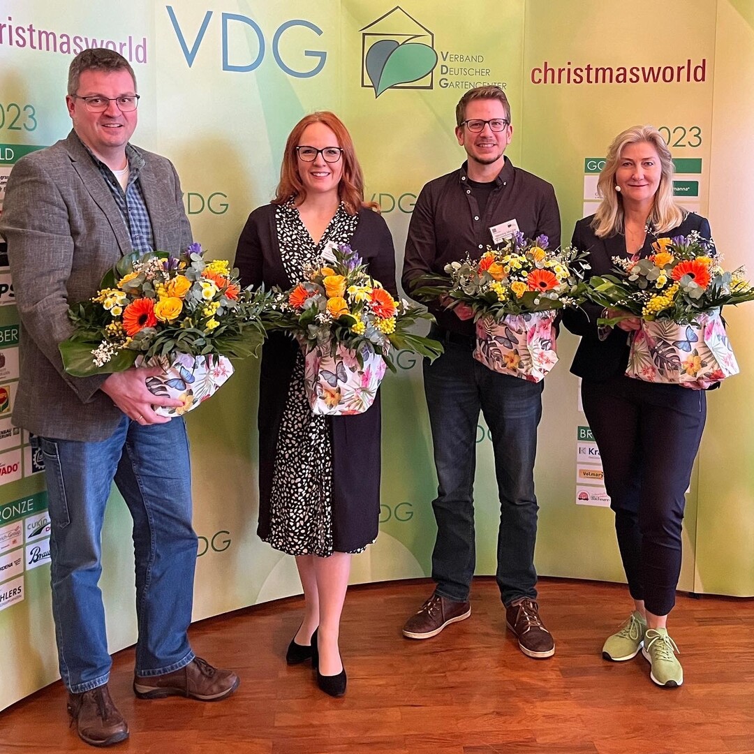 In ihren mtern im Vorstand des VDG besttigt: Klars Ikemann, Katharina Ley, Henning Moubis und Martina Mensing-Meckelburg