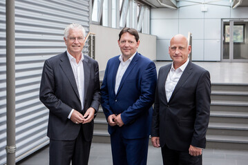 Der Landgardvorstand, von links: Karl Voges, Carsten Bnig und Dirk Bader