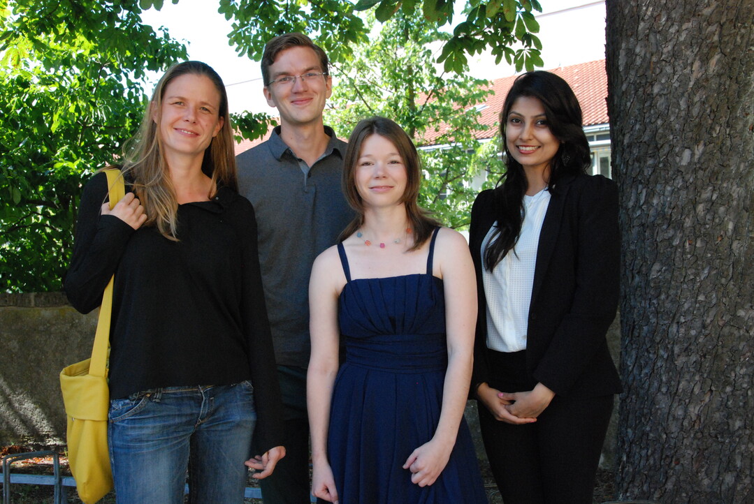 v.l. Ina lschlegel, Benedikt Kuhnhuser, Maria Weinberger und Rini James