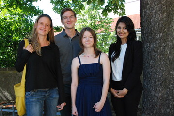 v.l. Ina lschlegel, Benedikt Kuhnhuser, Maria Weinberger und Rini James