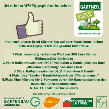 Beim Tippspiel von "Beruf Grtner" gibt es Bcher, Zeitschriften-Abos und mehr zu gewinnen.