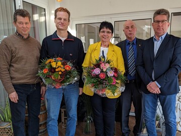 Von links:Bernd Weilbrenner, Alexander Kientzler, Karoline Heiser, Volker Schmitt, Michael Christoffel