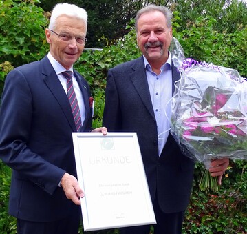 ZVG-Vizeprsident Hartmut Weimann (l.) und Gerhard Friedrich 