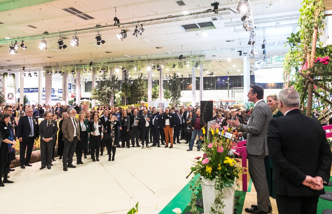 Der traditionellen Blumenhallenempfang des Zentralverbandes Gartenbau (ZVG) am Vorabend der Internationalen Grünen Woche (IGW) in Berlin im Jahr 2020.