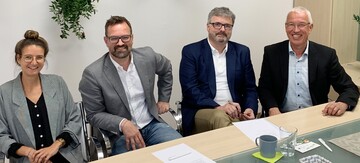 V.l.n.r.: Anna Hackstein (IVG), Bertram Fleischer (ZVG), Dr. Peter Wst (BHB) und Peter Botz (VDG).