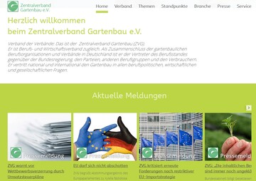 Die Homepage des Zentralverbands Gartenbau wurde grafisch und inhaltlich optimiert.